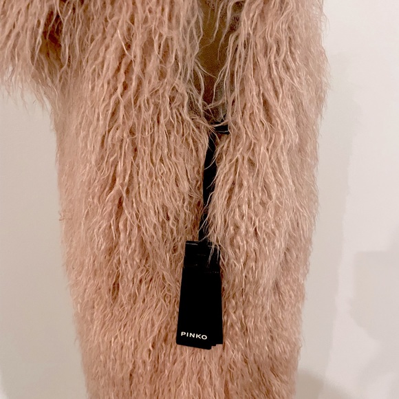 Pinko Pink Longline Fur Vest NWT - Picture 9 of 13